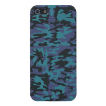 Blauw camopatroon iPhone 5 cases