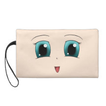 Blauw Eyed Gelukkig Gezicht Chibi