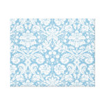 Blauw fancy damastpatroon canvas print  