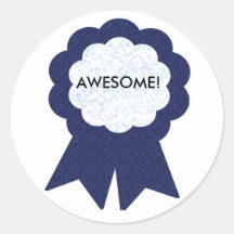 Blauw GEWELDIGE lint! stickers