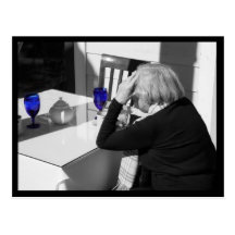 Blauw Glas Wens Kaarten