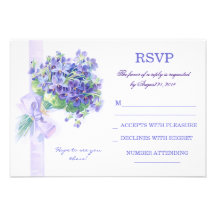 blauw het huwelijks rsvp ontwerp van de bloemenbos persoonlijke uitnodigingen