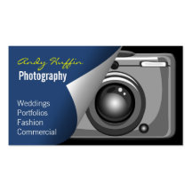 blauw Mod. Photoraphy, camera Visitekaartjes Sjabloon