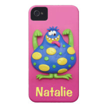 Blauw Monster Case-Mate iPhone 4 Hoesjes