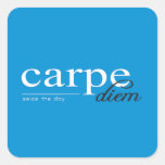 Blauw Motivatie Inspirerend Citaat Vierkante Sticker