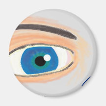 blauw oog koelkast magneet