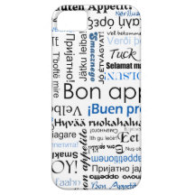 Blauwe Bon appetit in vele talen Case-Mate iPhone 5 Hoesje