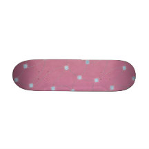 Blauwe diamant die op roze leer wordt gestikt skateboard decks