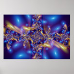 Blauwe diamanten poster