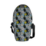 Blauwe en Gele Bloemen rickshaw messenger bags