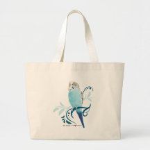 Blauwe Parkiet Canvas Tas