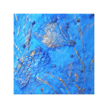 BLAUWE PRACHT OP CANVAS STRETCHED CANVAS PRINTS
