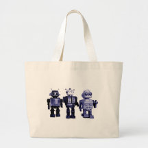 blauwe robotszak draagtas