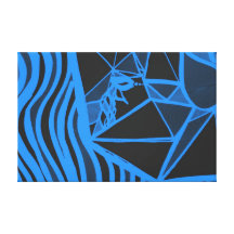 Blauwe Samenvatting Stretched Canvas Prints