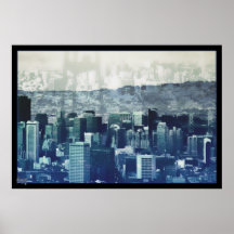 Blauwe San-Citysco Posters