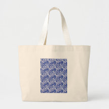 Blauwe Werveling Canvas Tassen