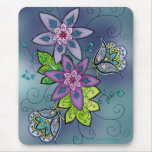 Blauwgroen Tulpen Mousepad muismatten
