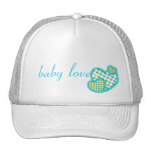 blauwgroene geel van de babyliefde petten met netje