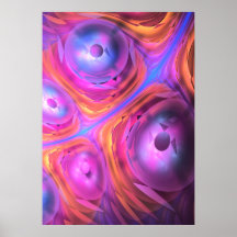 Blazende Bellen, Abstract Fractal poster
