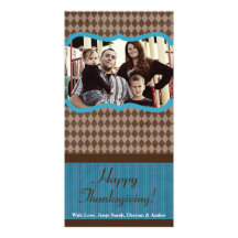 bleu 4x8 et thanksgiving PHOTOCard de plaid de Bro Photocarte