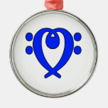 Bleu de coeur de clef basse décoration pour sapin de noël