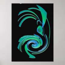 Bleu de coucou terrestre affiches