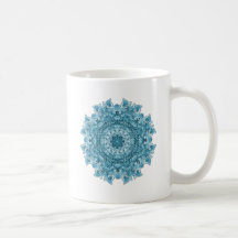 Bleu de flocon de neige tasse à café