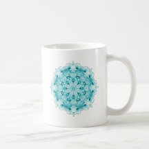 Bleu de flocon de neige tasses