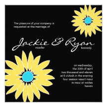 Bleu de jaune de noir de faire-part de mariage de 