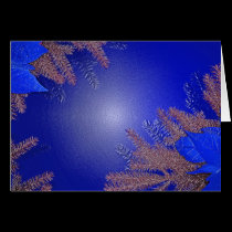Bleu de poinsettia de Noël cartes