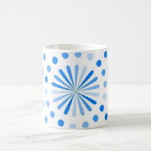 Bleu de point de polka tasse