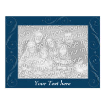 Bleu de relief carte postale