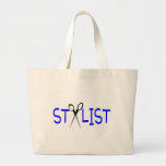 Bleu de styliste avec des ciseaux sac