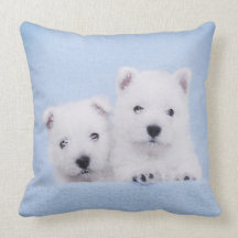 Bleu de Westies Coussin