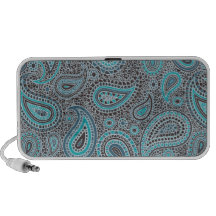 Bleu d'océan Paisley Mini Haut-parleurs
