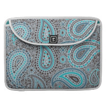 Bleu d'océan Paisley Poche Pour Macbook