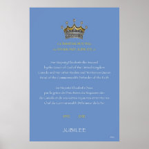 Bleu du Canada de jubilé de diamant Posters