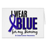 Bleu d'usage du cancer du colon I pour ma maman 10 Cartes De Vœux