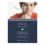Bleu-foncé - invitation de Mitzvah de barre