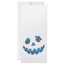 Bleu fou de visage de citrouille de Jack-o'-lanter