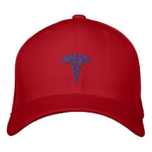 Bleu médical de caducée casquette de baseball