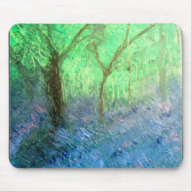 Bleu Mousepad de région boisée Tapis De Souris