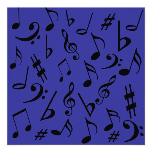 Bleu personnalisable d'invitation de notes musical