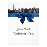 Bleu royal Bachelorette de BW gravure à l'eau fort invitations