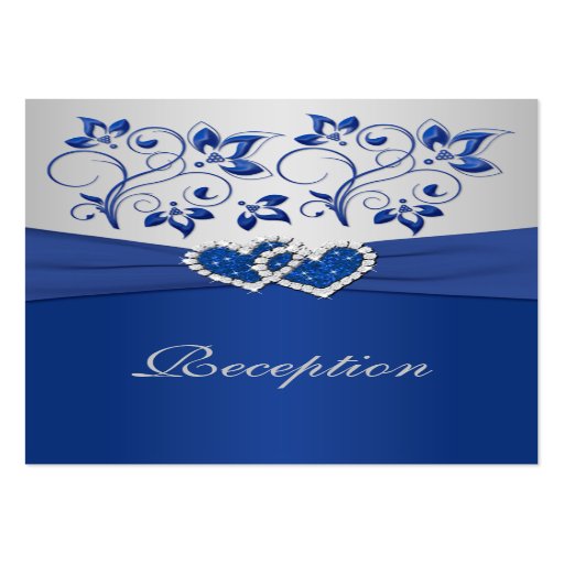 Bleu royal et carte de réception de coeurs jointiv cartes de visite professionnelles