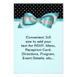 Bleu turquoise noir RSVP de point de polka Bristol