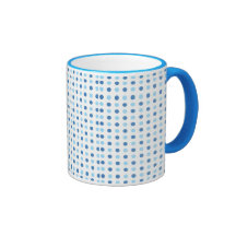 Bleus de point de polka tasse à café