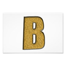 Bling Gouden B Fotografische Afdruk