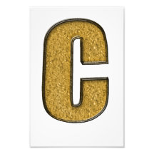 Bling Gouden C Foto Kunst