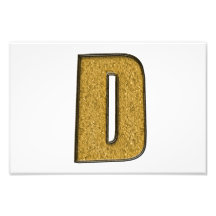 Bling Gouden D Foto Prints